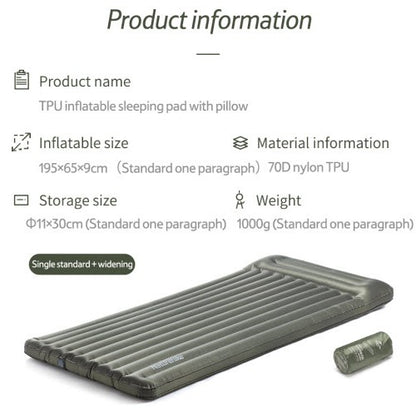 CD12 TPU inflatable waterproof mattress with pillow (single)