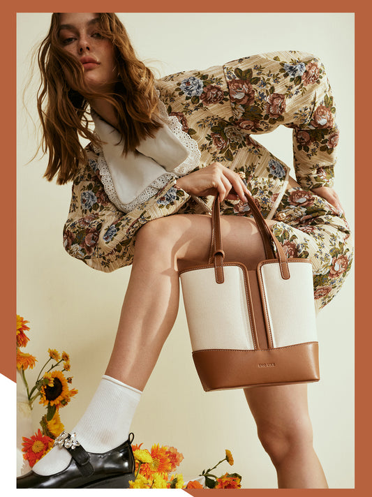 Canvas Bucket Bag