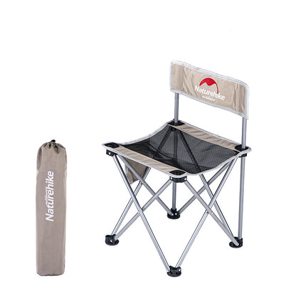 Lightweight folding chair for camping and fishing-Kachi/Black