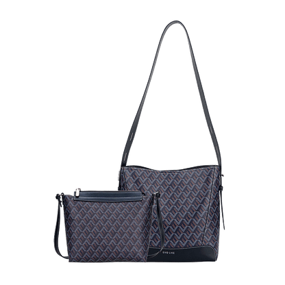 Microfiber leather dog tooth twin bag