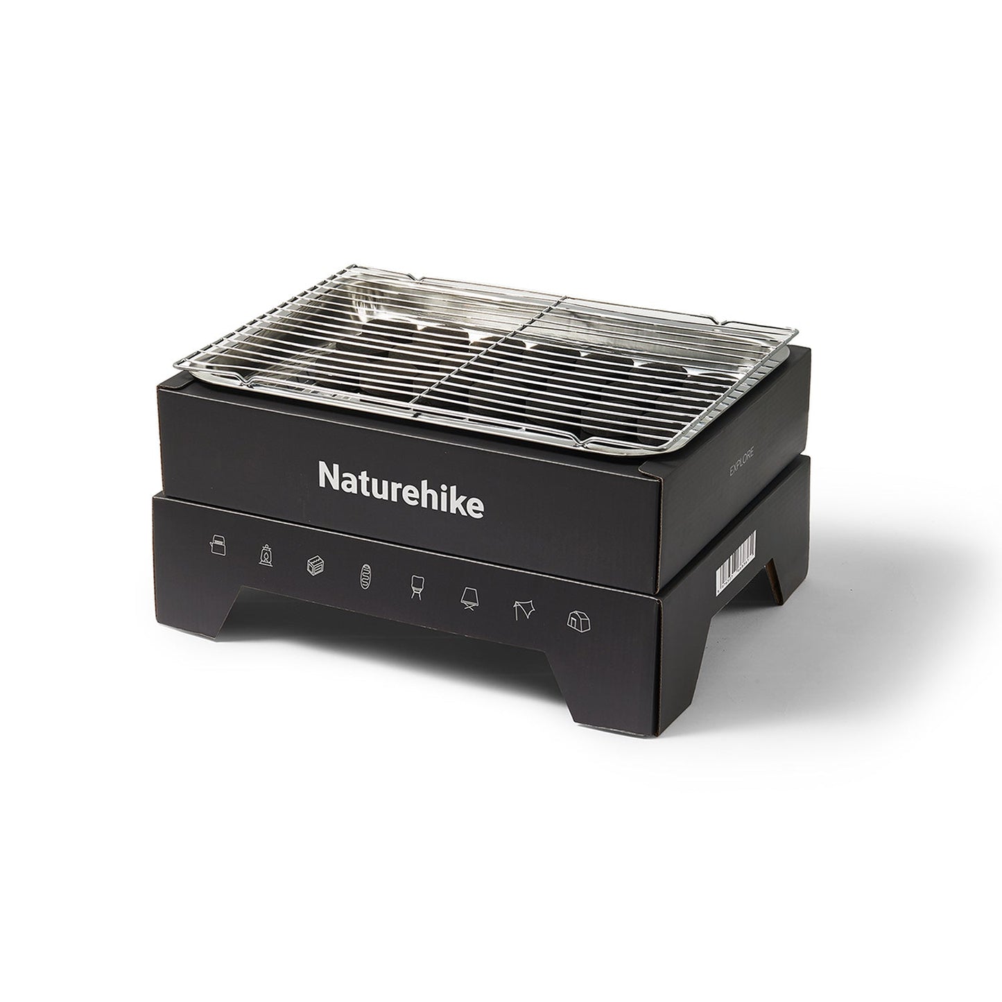 Disposable Grill (With Charcoal) - Black/White