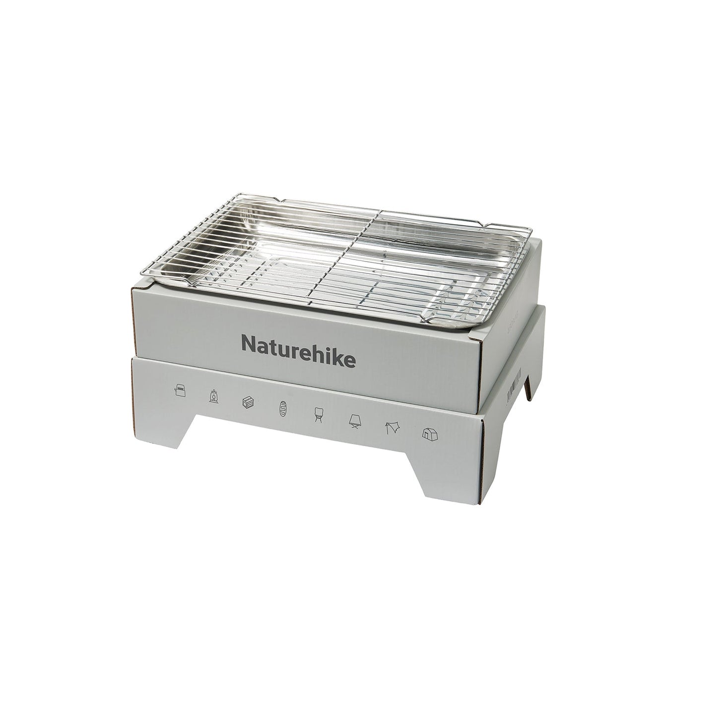 Disposable Grill (With Charcoal) - Black/White