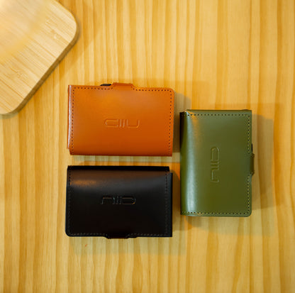 Slide III scratch-resistant cowhide RFID wallet card box