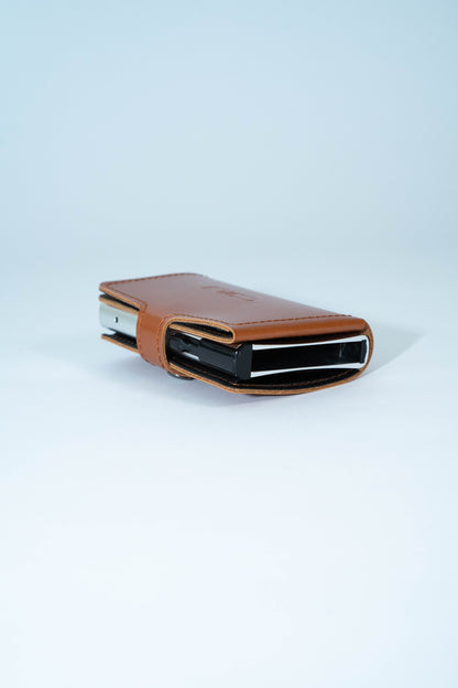 Slide III scratch-resistant cowhide RFID wallet card box