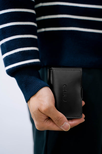 Slide III scratch-resistant cowhide RFID wallet card box