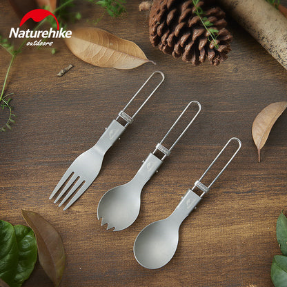 C001 Titanium Alloy Outdoor Travel Folding Tableware - Fork