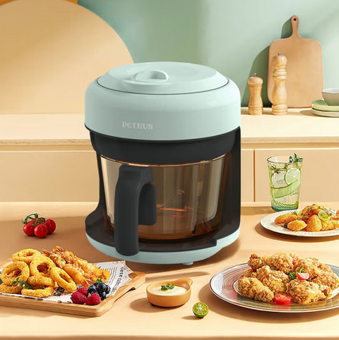 2L lightweight air fryer│Oil-free‧High temperature‧Gourmet food‧Touch control‧Non-stick‧Easy to clean‧Reservation time
