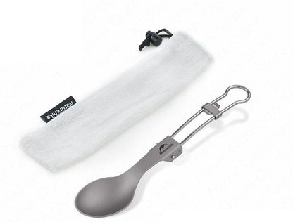 C001 Titanium Alloy Outdoor Travel Folding Tableware - Spoon