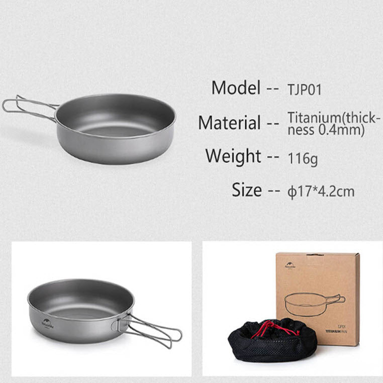 TJP01 Outdoor Ti Frying Pan-9H