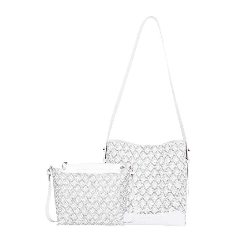Microfiber leather dog tooth twin bag