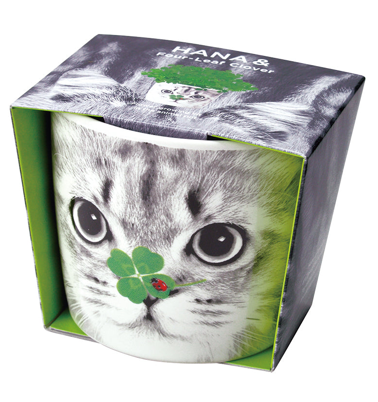 Animal ceramic cup series - four-leaf clover/little rose/violet/wild strawberry 
