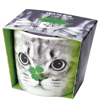 Animal ceramic cup series - four-leaf clover/little rose/violet/wild strawberry 