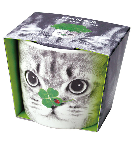 Animal ceramic cup series - four-leaf clover/little rose/violet/wild strawberry 