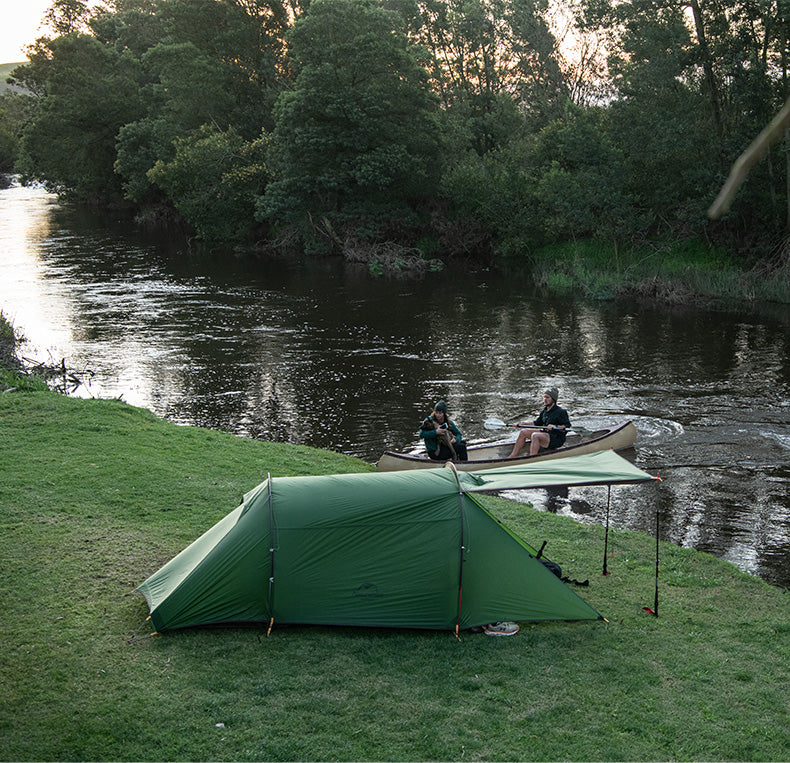 Cloud Tunnel Type 20D Nylon Lightweight Tent (With Ground Mat) - Green