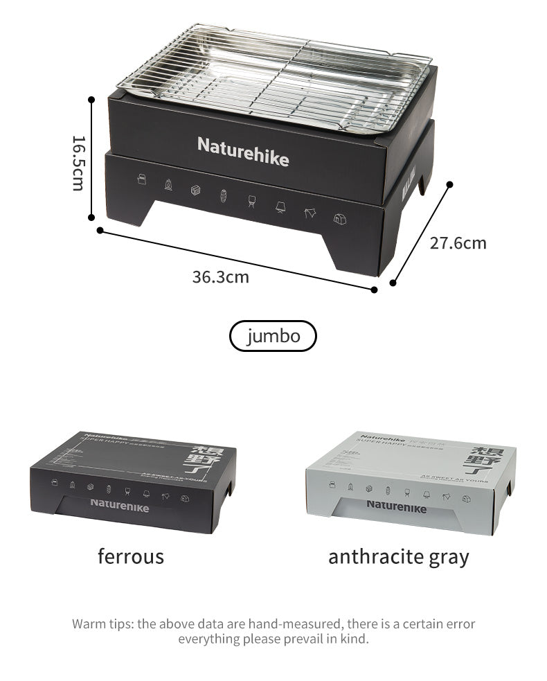Disposable Grill (With Charcoal) - Black/White