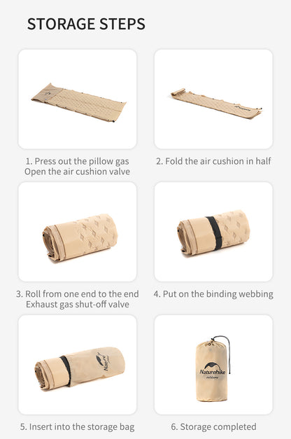 Q002 Camping automatic inflatable mattress with pillow